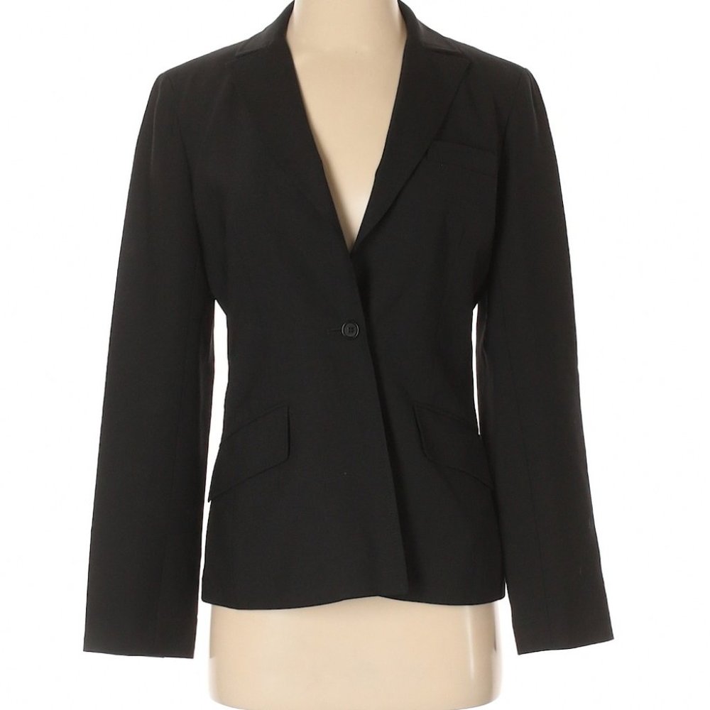 Bcbg Wool Pinstriped Single Button Daria Blazer - image 2